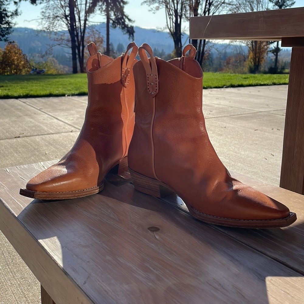 We The Free Tan Ankle Boots